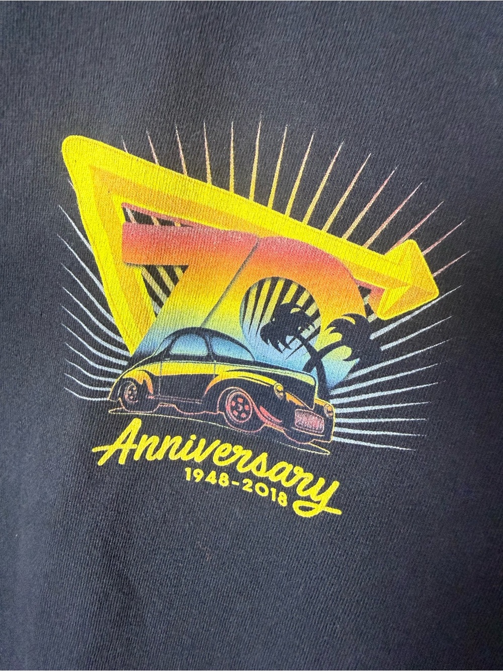 In-N-Out Burger 70th Anniversary 2018 T Shirt Large Graphic Y2K Car Culture Retr